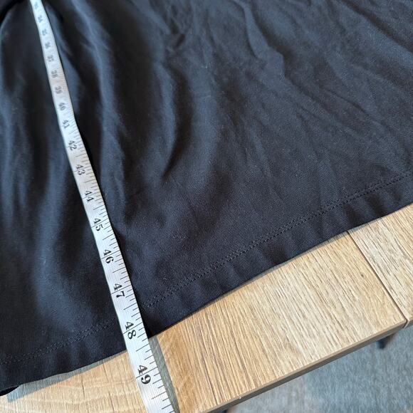 Modern Citizen Fei Tie Front Organic Cotton Midi Dress Black Small - Picture 11 of 11